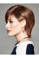 Short Monofilament With Bangs Human Hair Wigs