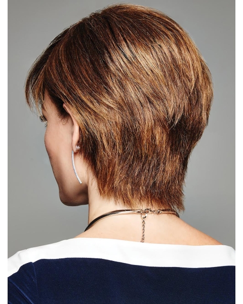 Short Monofilament With Bangs Human Hair Wigs