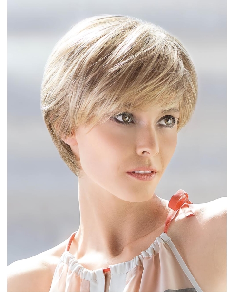 Short 100% Hand-Tied With Bangs Human Hair Wigs