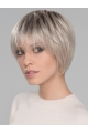 Straight Platinum Blonde Wigs With Bangs Synthetic