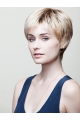 8" Straight Blonde Boycuts Short Wigs