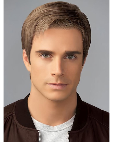 New Arrival 6" Straight Brown Classic Men Wigs