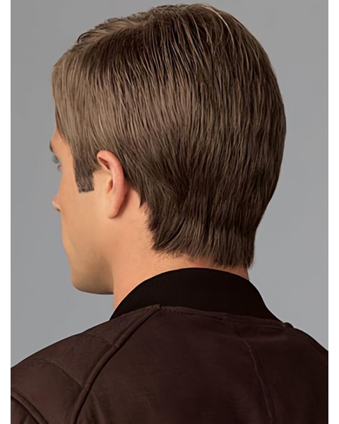 New Arrival 6" Straight Brown Classic Men Wigs