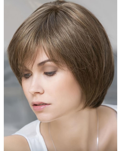 Lace Front Straight Remy Human Hair Amazing Short Wigs