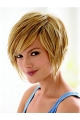 Designed Straight Bobs Blonde Short Wigs