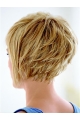 Designed Straight Bobs Blonde Short Wigs