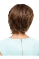 Style 100% Hand-tied Straight Brown Short Wigs