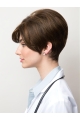 Incredible Monofilament Straight Brown Short Wigs