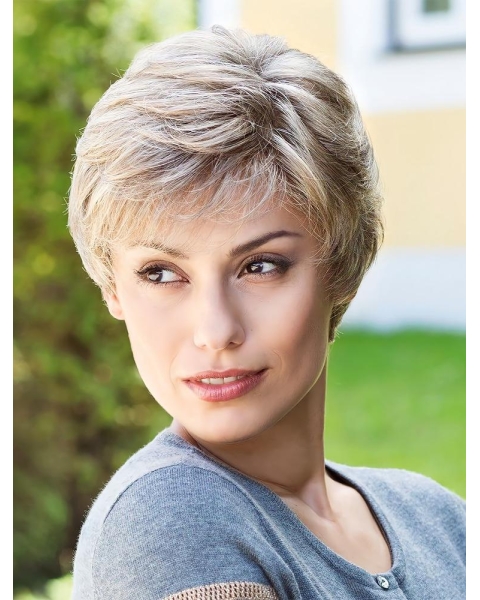 Stylish Short Straight 6" Grey Wigs