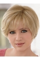 Remy Human Hair Blonde Monofilament Gentle Short Wigs