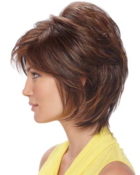 Cool Auburn Straight Short Synthetic Wigs