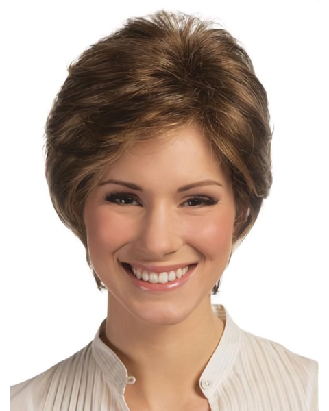 Polite Lace Front Straight Short Remy Human Lace Wigs