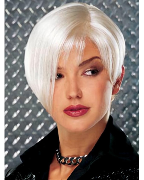 Perfect Monofilament Short Synthetic Grey Wigs