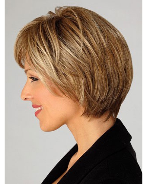 Exquisite Lace Front Bobs Blonde Short Wigs