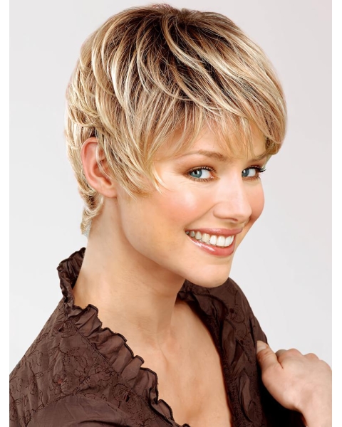 Popular Straight Blonde Boycuts Excellent Wigs