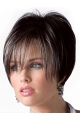 Natural Brown Straight Short Human Hair Wigs