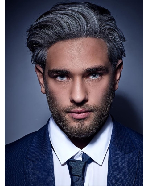 New Straight Capless Short Men Wigs