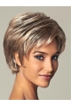 Brown Shining Layered Straight Short Wigs