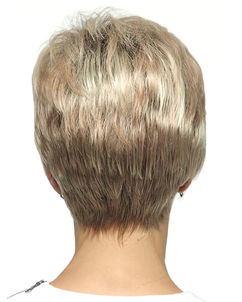 Blonde Straight Synthetic Elegant Short Wigs