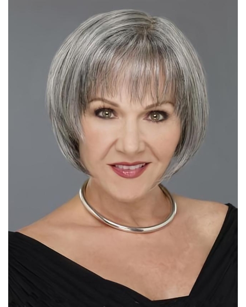 Grey Lady Short Bobs Capless Wigs