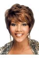 Refined Brown Straight Short African American Wigs