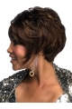 Refined Brown Straight Short African American Wigs