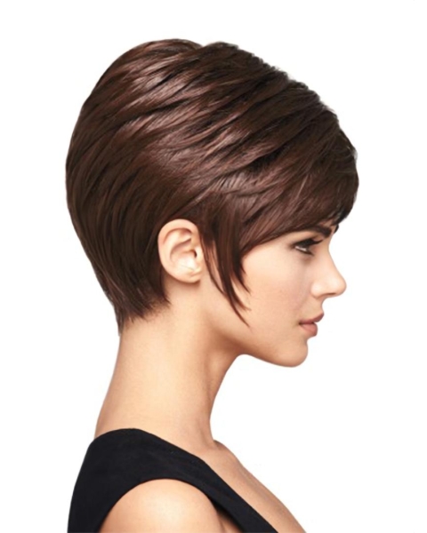 Discount Monofilament Layered Straight Short Wigs