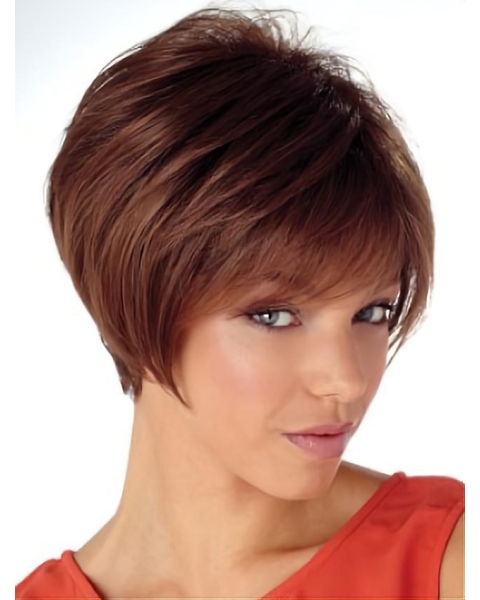 Auburn Straight Short Wigs