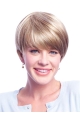 Remy Human Hair Blonde Monofilament Nice Short Wigs