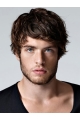 Comfortable Straight Hand Tied Short Men Wigs