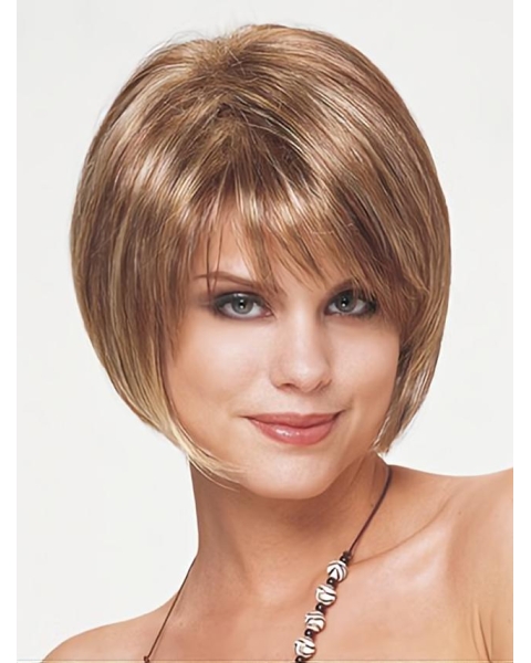 Hairstyles Straight Bobs Blonde Short Wigs