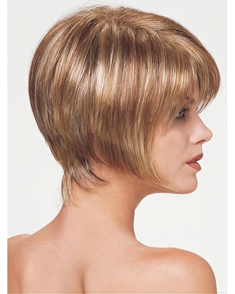 Hairstyles Straight Bobs Blonde Short Wigs