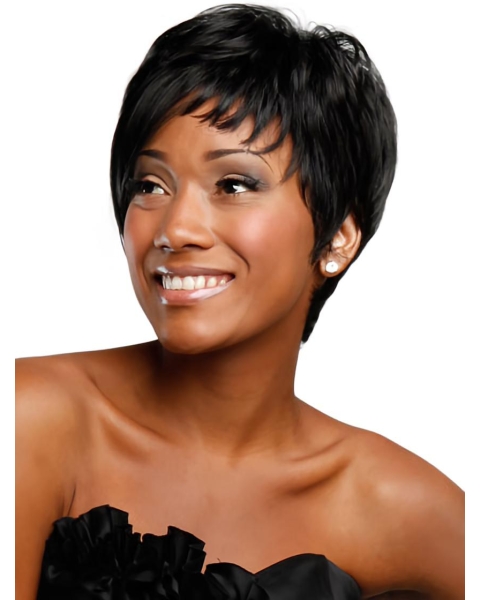 Nice Black Straight Short African American Wigs