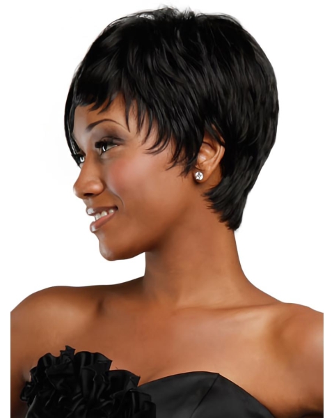 Nice Black Straight Short African American Wigs