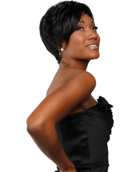 Nice Black Straight Short African American Wigs