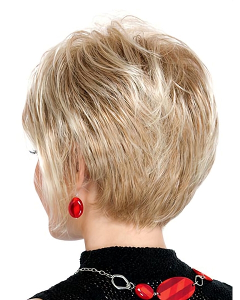 Online Blonde Straight Short Synthetic Wigs