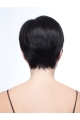 Black Lace Front Remy Human Hair Stylish Short Wigs