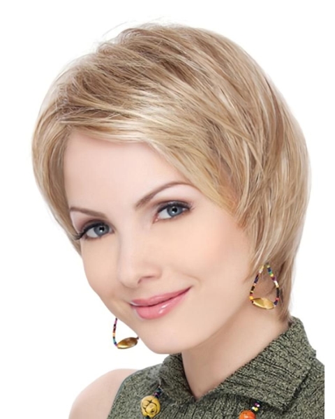 Blonde Lace Front Synthetic Soft Short Wigs