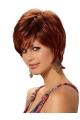 Fashionable Auburn Layered Straight Short Wigs