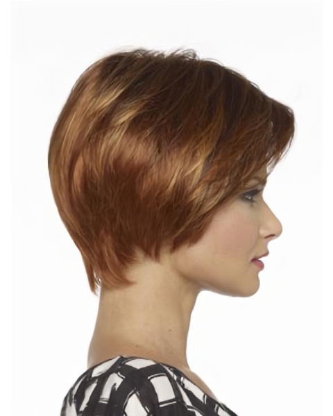 Unique Auburn Lace Front Short Wigs