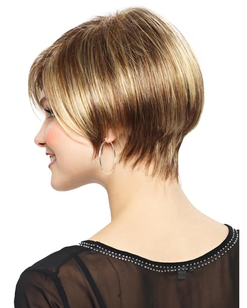 Blonde Modern Bobs Monofilament Short Wigs