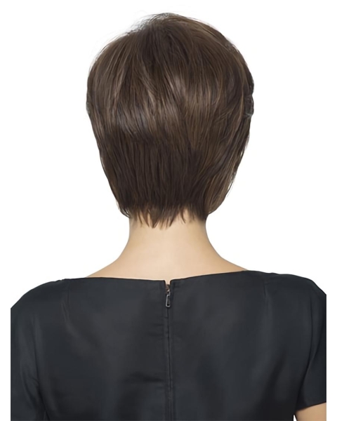 Brown Straight Short Synthetic Wigs