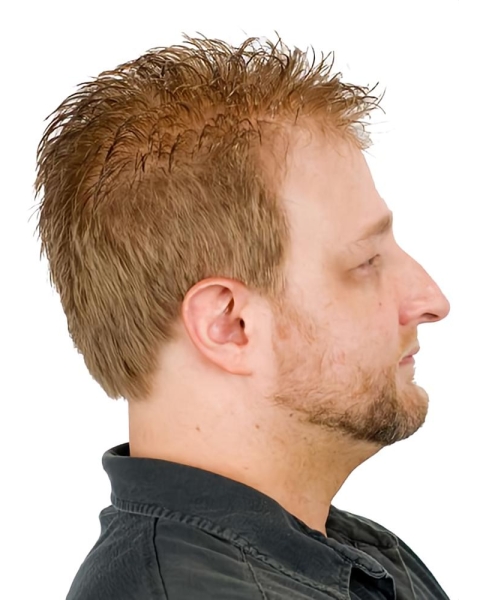 Sassy Blonde Monofilament Short Men Toupees