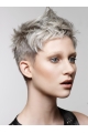 Young Fashion Grey Short Clean Lace Front Human Wigs