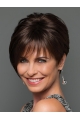 Fashionable Brown Straight Short Monofilament Wigs