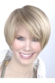 Young Fashion Platinum Blonde Ear Length Short Wigs For Women