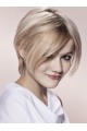 Young Fashion Blonde Straight Short Capless Synthetic Women Wigs