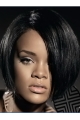 Rihanna Polished and Trendy Short Layered Lace Human Hair Women Bob Wig