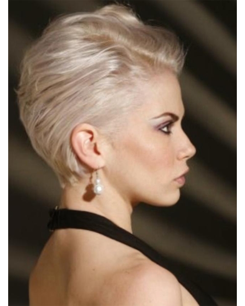 Young Fashion Platinum Blonde with Short Neckline