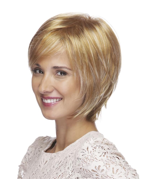 Discount Straight Short Blonde Capless Synthetic Women Bobs Wigs